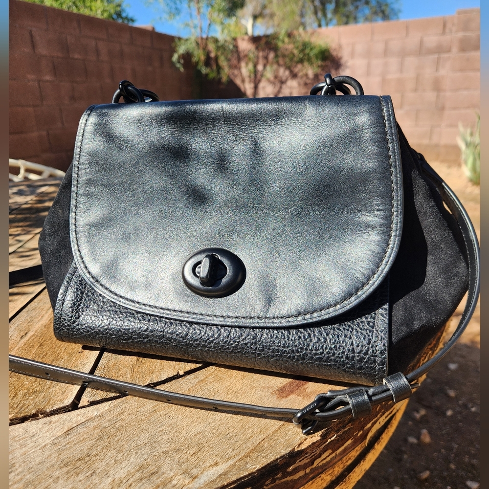 Coach Black Leather Crossbody Bag